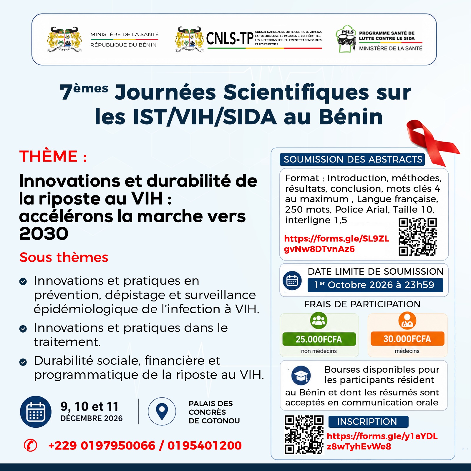 7ème Journée scientifiques sur les IST/VIH/SIDA au Bénin
