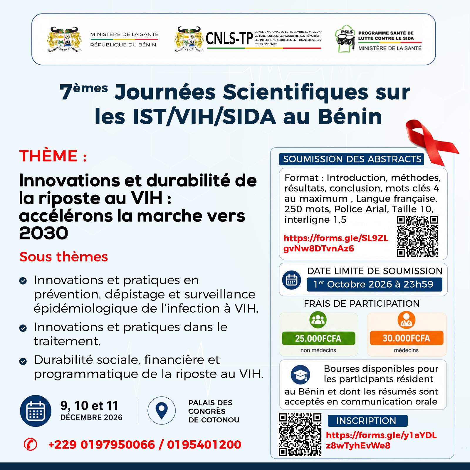 7ème Journée scientifiques sur les IST/VIH/SIDA au Bénin
